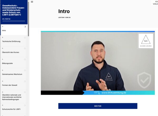 Gewaltschutz - insbesondere Frauen- und Kinderschutz -  sowie Schutz von LSBTi Onlinetraining mit Zertifikat 1 Lizenz / Personen – Bild 3